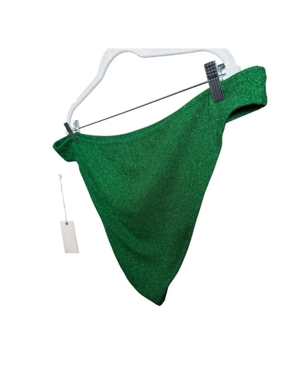 Good American Juniors 7‎ Green Shimmer Bikini Bottom NWT
